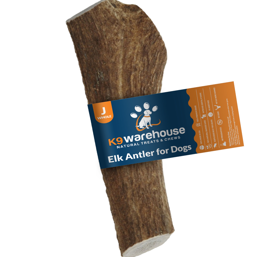 K9warehouse Elk Antlers For Dogs - Made in USA - Split and Whole - Jumbo Whole - K9warehouse.com