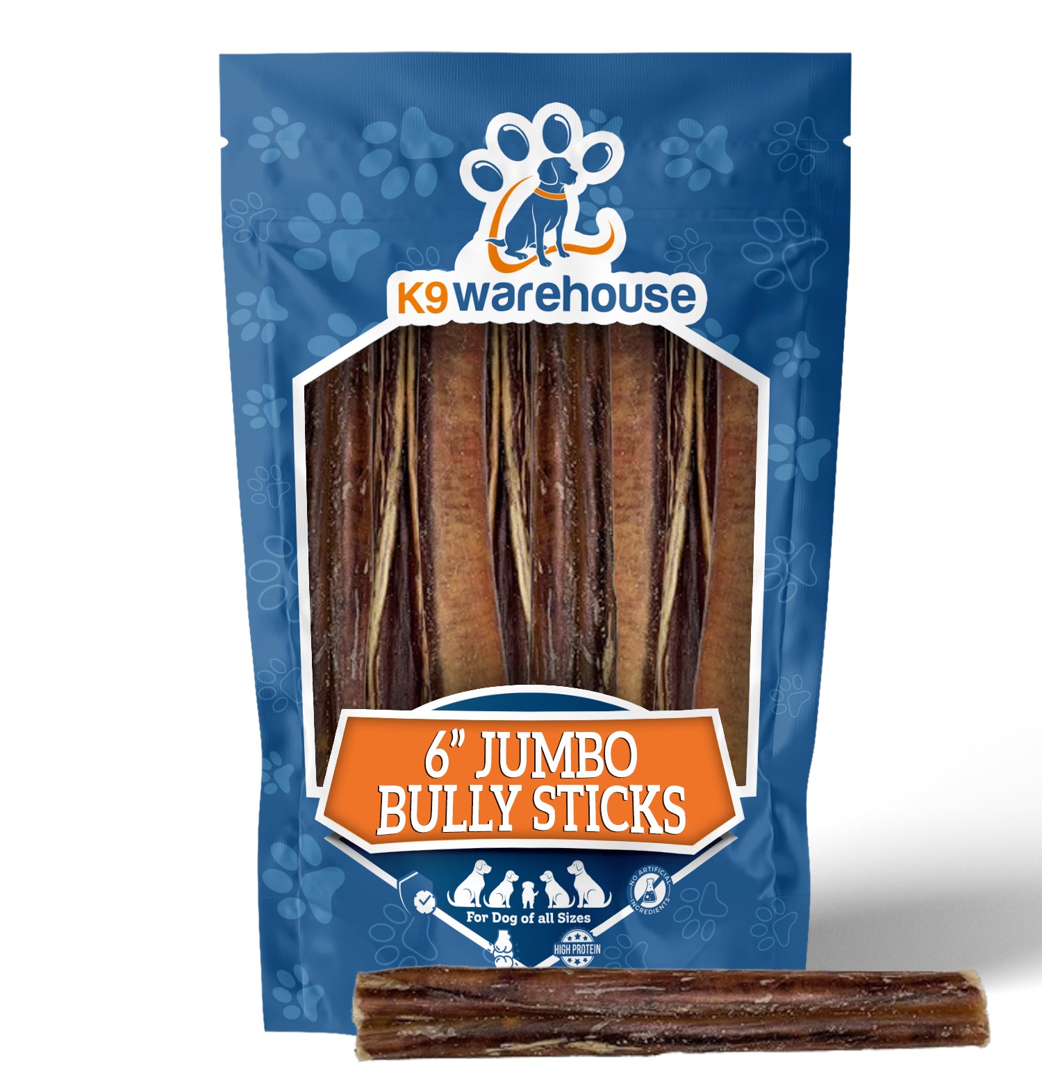 6" Jumbo Bully Sticks - 3 Pack