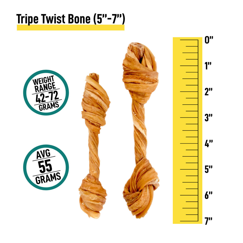 Tripe Twist Bones - 6 and 12 Count - Tripe Twist Bones - 6 and 12 Count - K9warehouse.com