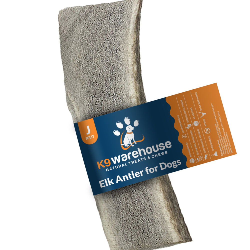 K9warehouse Elk Antlers For Dogs - Made in USA - Split and Whole - Jumbo Split - K9warehouse.com