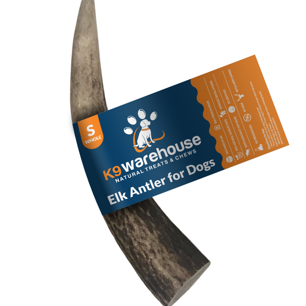 K9warehouse Elk Antlers For Dogs - Made in USA - Split and Whole - Small Whole - K9warehouse.com