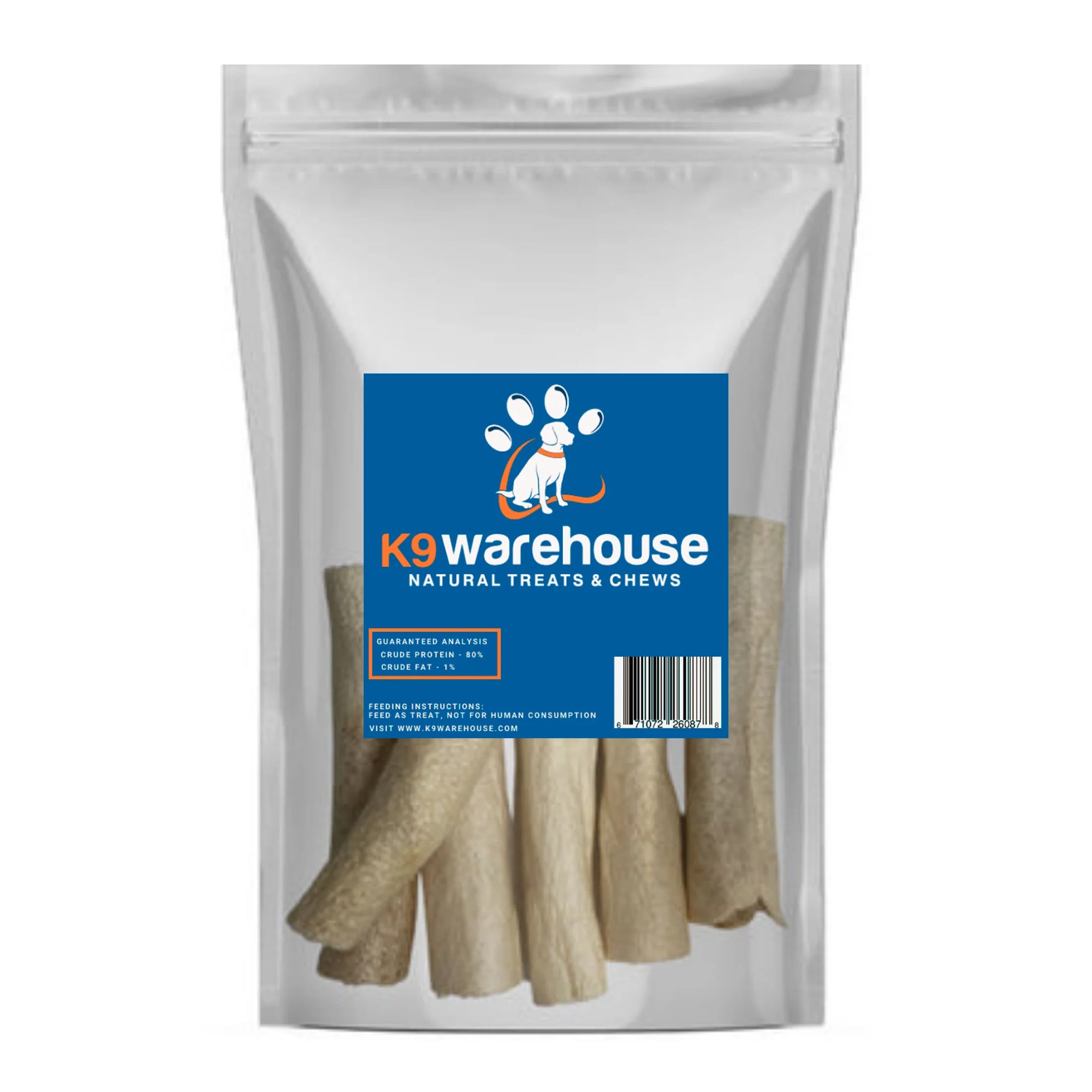 4” Cow Tails - 6 and 20 Pack - 4” Cow Tails - 6 and 20 Pack - K9warehouse.com