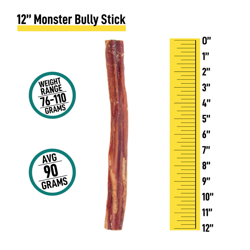 12" Super Jumbo Monstr Bully Sticks - 3 Pack