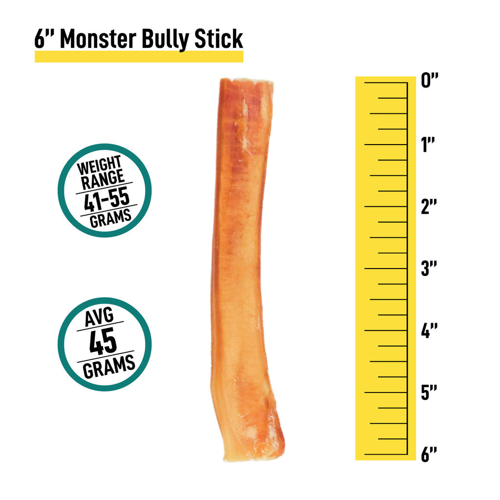 6" Super Jumbo Monstr Bully Sticks - 3 Count