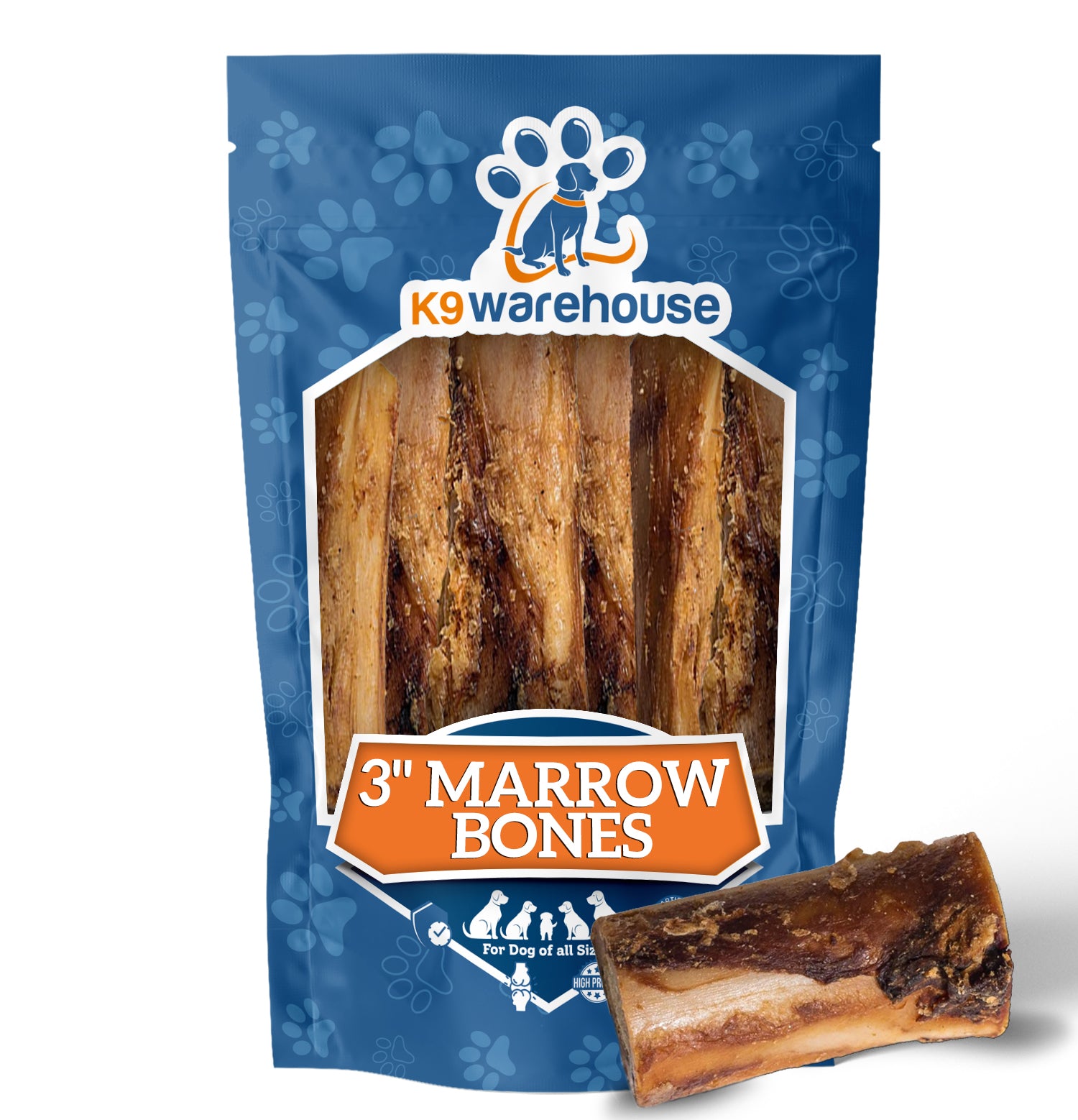 K9warehouse Beef Stuffed Marrow Dog Bones - 3 pack - 3 inch - K9warehouse Beef Stuffed Marrow Dog Bones - 3 pack - 3 inch - K9warehouse.com