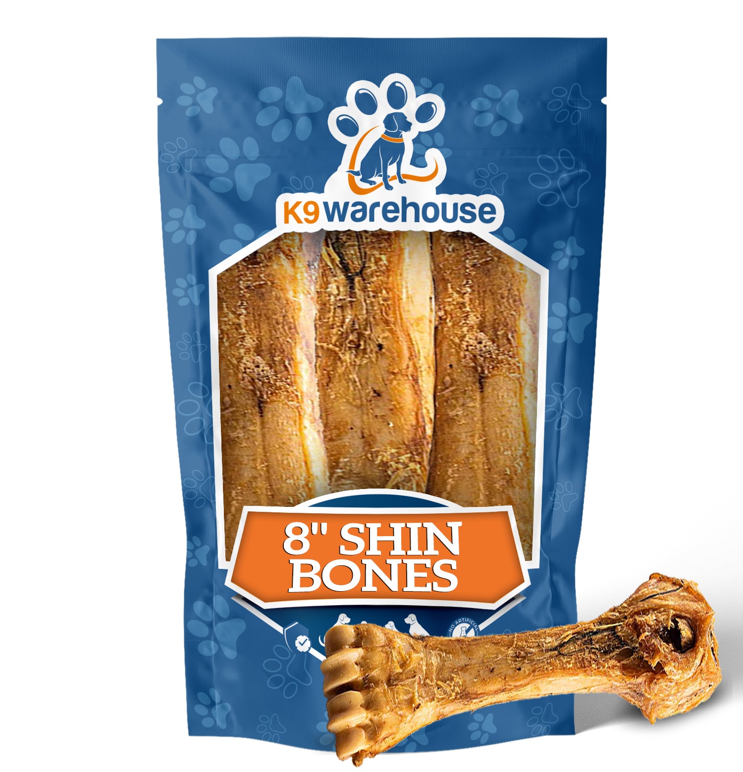 8" Shin Bone Dog Chews - 3 Count