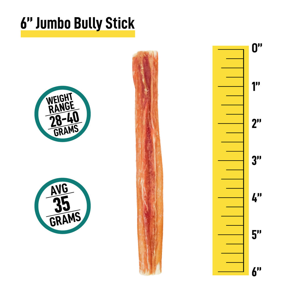 6" Jumbo Bully Sticks - 3 Pack